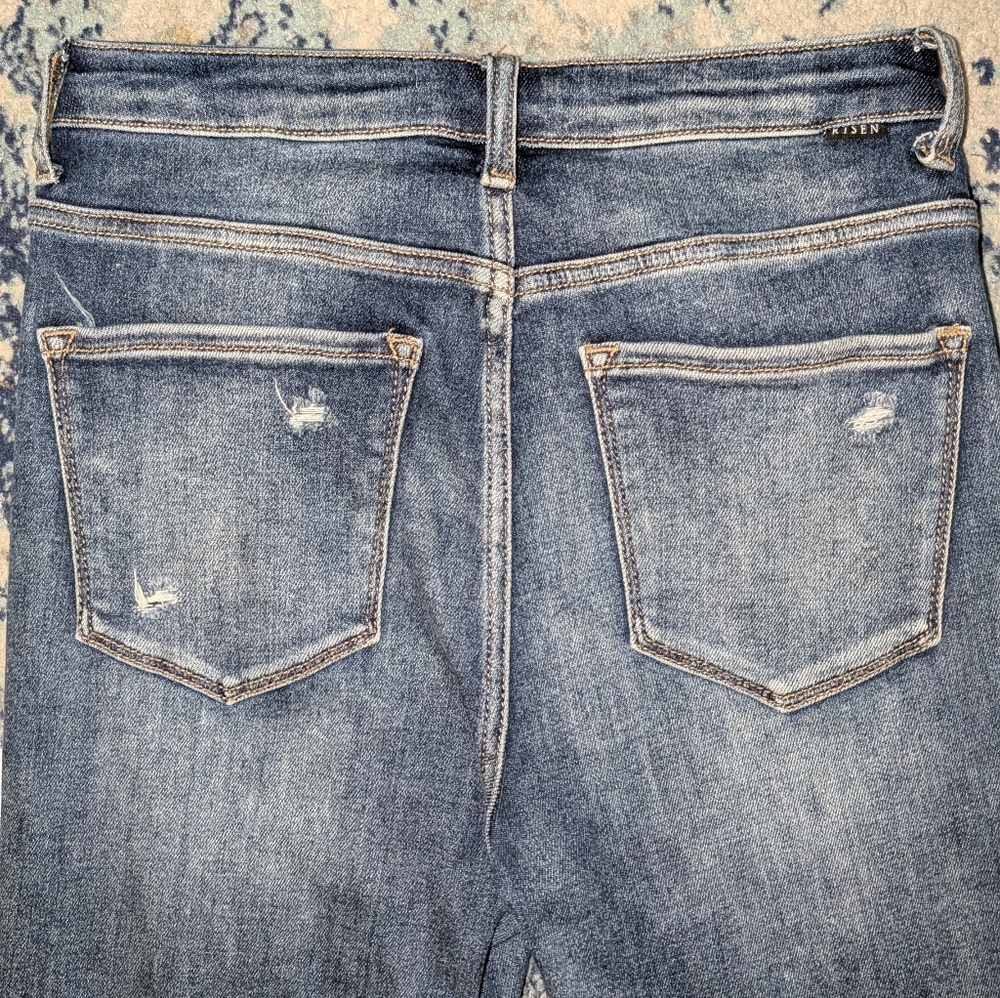 Risen Jeans RDP5537 Womens Distressed High Rise Flare Denim Size 5 27 - Picture 16 of 16